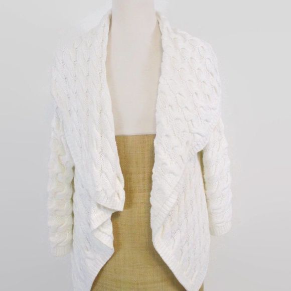 Magaschoni Cream Cable Knit Cardigan - Picture 4 of 5